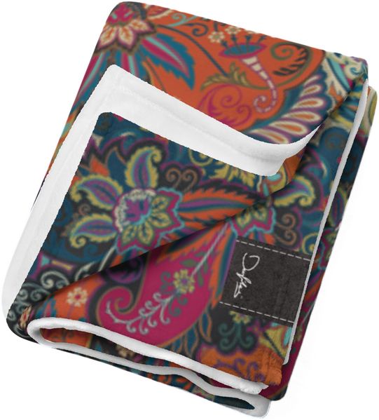 DECALVIBES Tagesdecke Kuscheldecke Oriental Flowers - 127 x 152 cm