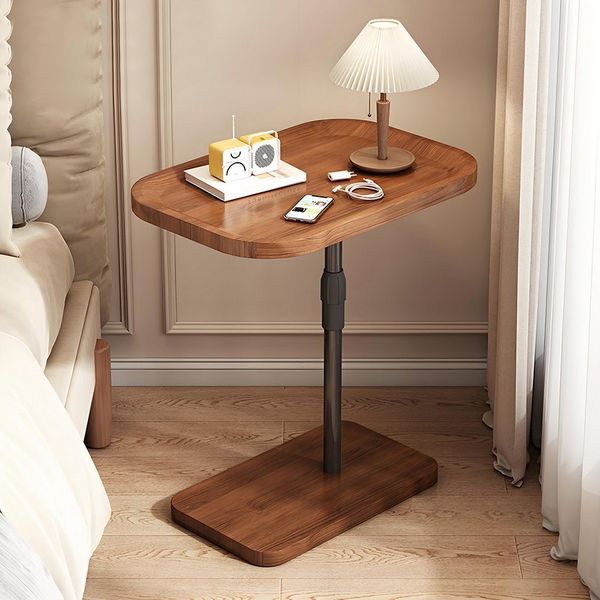 Rutaqian Beistelltisch Couchtisch, Höhenverstellbarer Beistelltisch 46x30x60-90cm für Couch