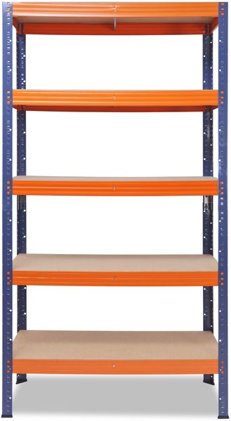 shelfplaza PRO 230x120x60 cm Schwerlastregal in blau-orange mit 5 Böden und 200 kg Traglast pro Boden Bild 5