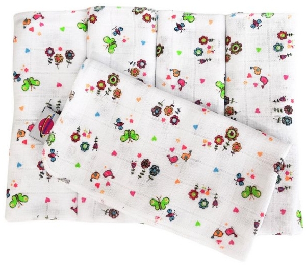 Babymajawelt Waschlappen Waschlappen Mull Waschlappen 40 x 40cm, Premium 5 Stück, Mullstoff (Packung, 5-St), die sanfte Reinigung, Strapazierfähig, Kochfest, Saugfähig Bild 4