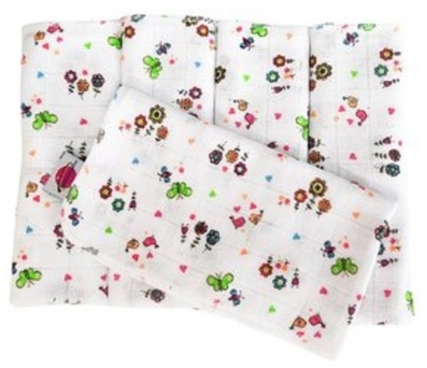 Babymajawelt Waschlappen Waschlappen Mull Waschlappen 40 x 40cm, Premium 5 Stück, Mullstoff (Packung, 5-St), die sanfte Reinigung, Strapazierfähig, Kochfest, Saugfähig Bild 6