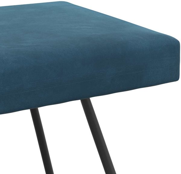 vidaXL Bank Uni Blau 110 x 40 x 45 cm Samt 42038352 Bild 5