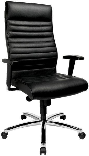 Chefsessel Promise / Profi Chief 100, Kunstleder, Leder, Metall, Schwarz