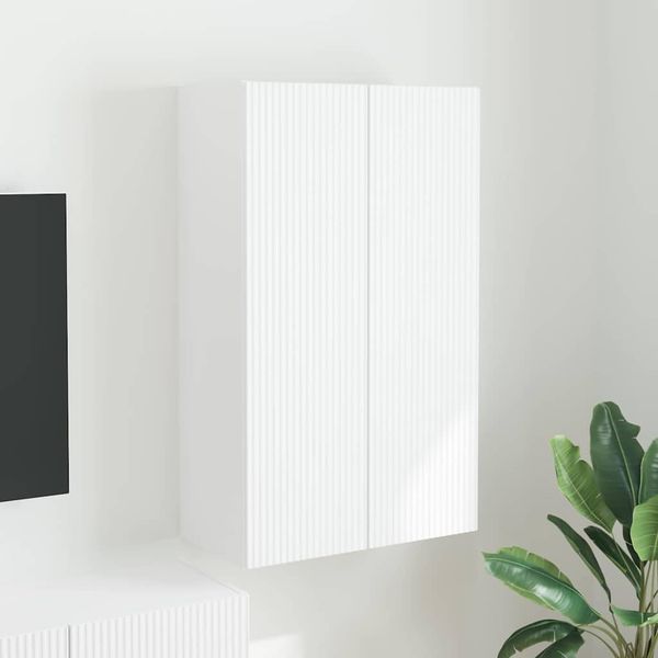 vidaXL TV-Wandschrank Weiß 59,5 x 31 x 100 cm Holzwerkstoff 892369
