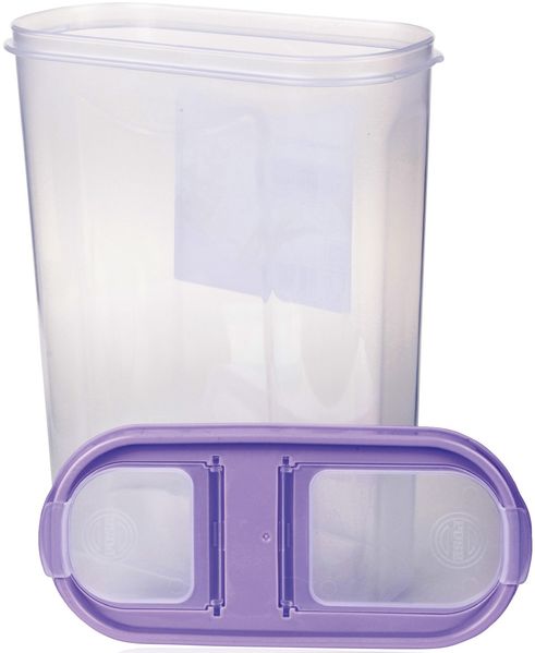 Vorratsdosen mit Deckel 2,8 Liter ( 2er Pack / Lila ), Luftdicht Schüttdose BPA frei, Vorratsbehälter Set - Frischhaltedosen Klappdeckel
