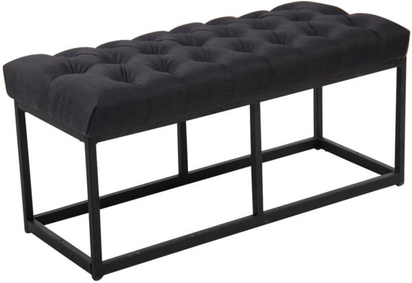 Sitzbank Amun Stoff Schwarz 100 cm [307221]
