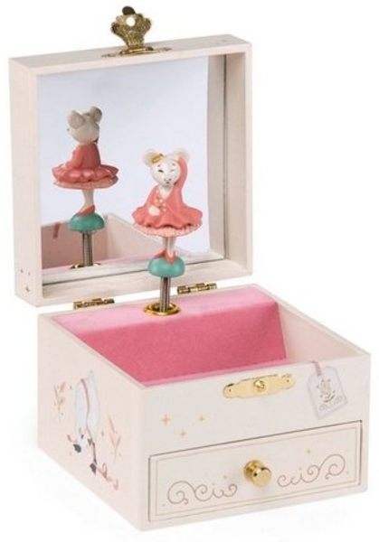 Moulin Roty Schmuckkasten Musik Schmuckkästchen Maus Spieluhr 10,5cm Melodie: Der Zauberlehrling Bild 4