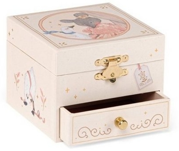 Moulin Roty Schmuckkasten Musik Schmuckkästchen Maus Spieluhr 10,5cm Melodie: Der Zauberlehrling Bild 2