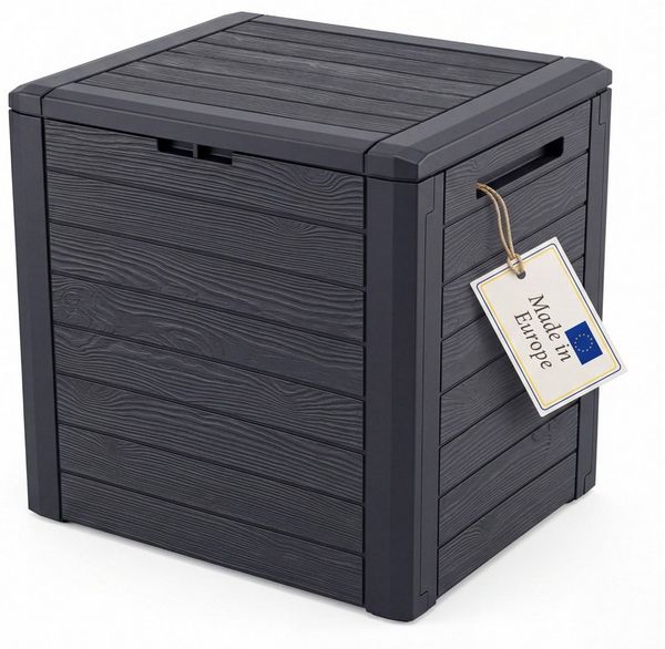 BigDean Auflagenbox Gartenbox klein kompakt 140 Liter für Balkon & Terrasse (Packung, 1 St), 140L Volumen, Kompakt, Regenfest, Griffig