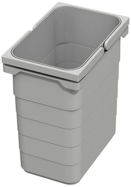 SO-TECH® Mülleimer eins2vier Abfallsammler Höhe: 250 mm, Volumen 7 Liter 230x153 mm alugrau 5076