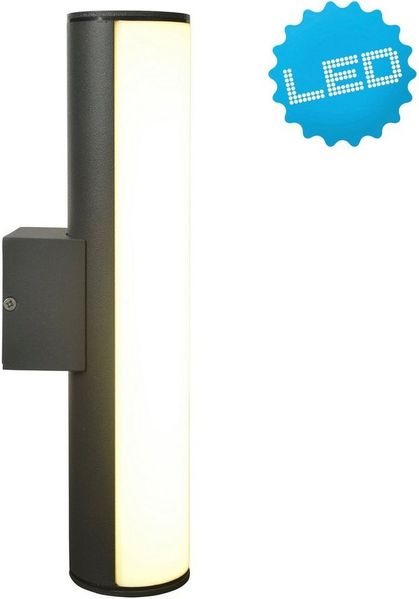 näve LED Außen-Wandleuchte Flair, Warmweiß, Aluminium dunkelgrau Länge 30cm IP54 warmweißes Licht