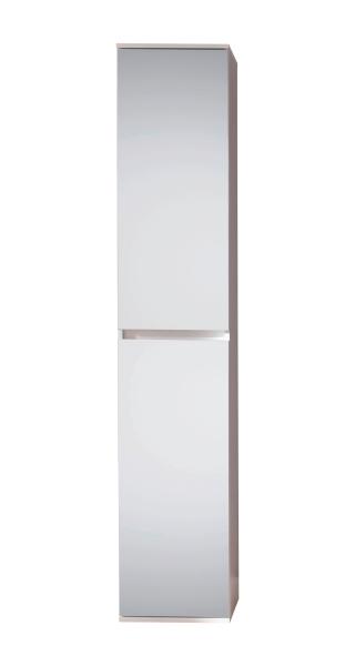 trendteam smart living Garderobe 2-türig Garderobenschrank Schrank Mirror, 37 x 191 x 34 cm in Korpus und Front Weiß Melamin Absetzung Spiegel mit viel Stauraum