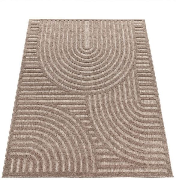 KADIMA DESIGN Teppich Struktur Wohnzimmer schmutzabweisend Teppich Kurzflor, Läufer, Höhe: 14 mm, Florhöhe: 10 mm, 100% Polypropylen, Läufer, 80x150 cm, Beige