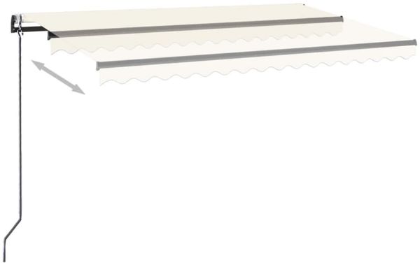 vidaXL Automatische Markise mit LED & Windsensor 450x300 cm Creme 3069132 Bild 3