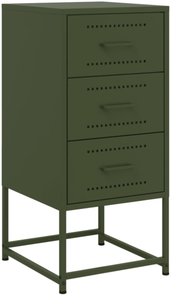 vidaXL Nachttisch Olivgrün 36x39x78 cm Stahl 846586
