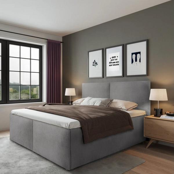 Halmon Schlafkomfort Betten Polsterbett Milano (Mit Stauraum unter der Liegefläche, erhältlich in 6 Größen, attraktiven Farben und zahlreichen Optionen), Seitenhöhe 32cm, inkl. Lattenrost bei Ausführung mit Matratze