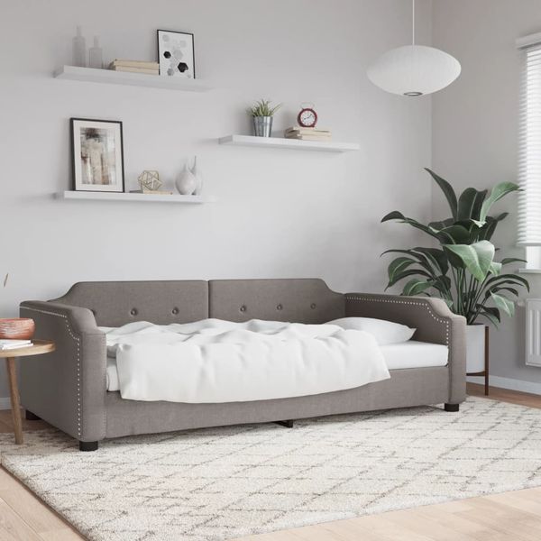 vidaXL Tagesbett Taupe 100x200 cm Stoff 354213