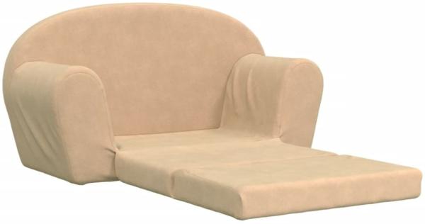 vidaXL Kinder-Schlafsofa 2-Sitzer Creme Weicher Plüsch 357001 Bild 9