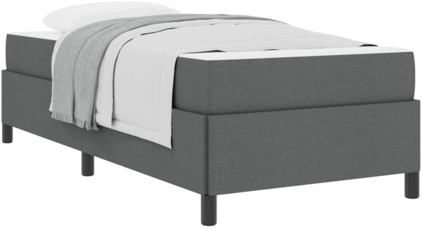 vidaXL Boxspringbett Dunkelgrau 100 x 200 cm Stoff 3398837