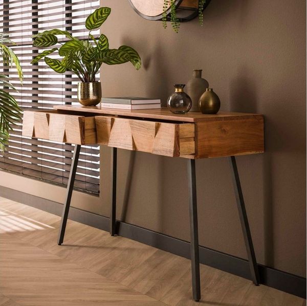 RINGO-Living Kommode RINGO-Living Massivholz Kommode Noelani mit 2 Schubladen in