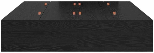 vidaXL Aufbewahrungsbettgestell Schwarz Eichen-Optik 135 x 190 cm 3335438 Bild 5