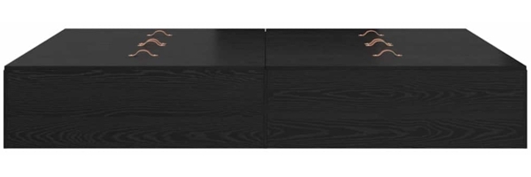 vidaXL Aufbewahrungsbettgestell Schwarz Eichen-Optik 135 x 190 cm 3335438 Bild 6