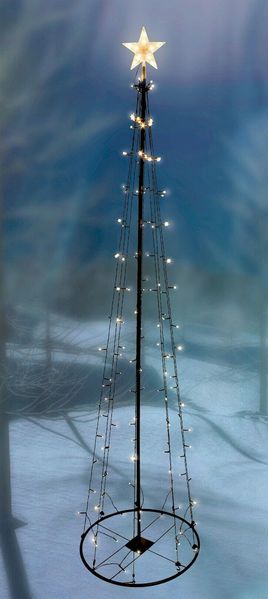 180 cm LED Lichterbaum mit Stern Tannenbaum Dekobaum Leuchtbaum Outdoor Indoor