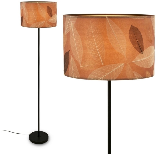 Briloner Leuchten LED Stehlampe Stehleuchte E27 Boho Natur Beige Wohnzimmer, ohne Leuchtmittel, Abhängig vom Leuchtmittel - Warmweiß/Neutralweiß/Kaltweis, Stehleuchte 35 x 161 cm Beige max. 10W Wohnzimmer Flur Büro Bild 1