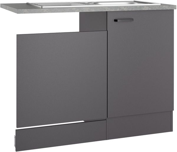 OPTIFIT Spülenschrank OPTImulti Breite 110 cm, mit 1 Tür u. Blende f. Geschirrspüler, Einbauspüle