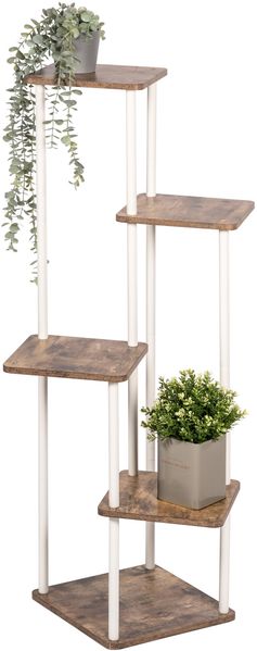 eluno Pflanzenständer, Blumenregal mit 5 Ablagen