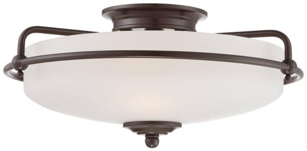 Elstead Lighting Griffin Deckenleuchte Bronze Glas opal