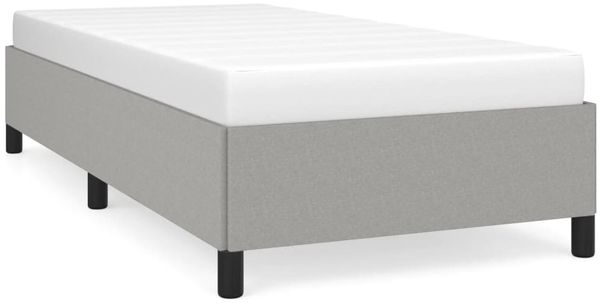Einzelbettgestell Design für Erwachsene ohne Matratze Hellgrau 80x200 cm Stoff d4990e