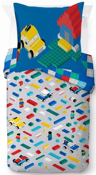 LEGO® Kinderbettwäsche Lego Let's Build, Linon, 2 teilig, 100% Baumwolle