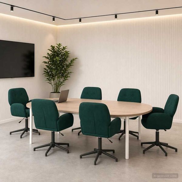 vidaXL Drehstühle 6 Stk. 54 x 55 x 90 cm Dunkelgrün Samt (V) 3428341