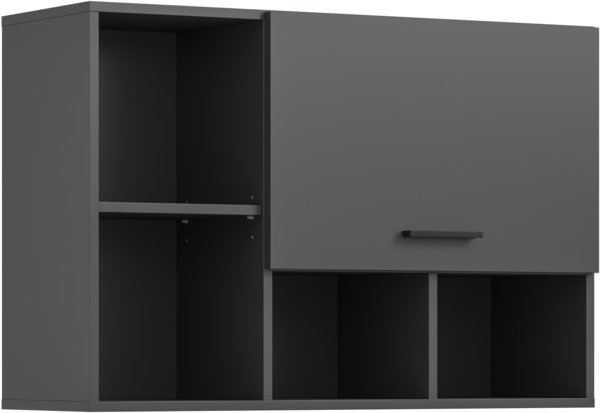 Hängeschrank (B/H/T: 95x64x34 cm) in anthrazit Nachbildung