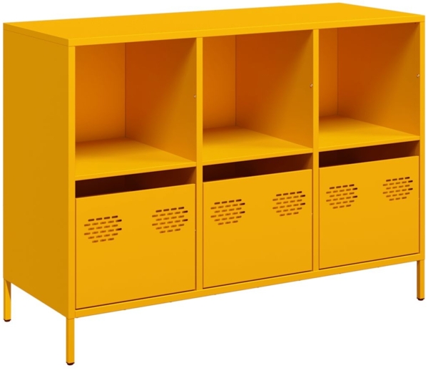 vidaXL Sideboard Senfgelb 101,5x39x73,5 cm Kaltgewalzter Stahl 851367