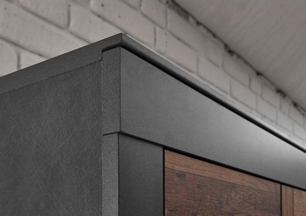 Kleiderschrank 3-türig 150x201 cm used-look QUEENS Bild 5