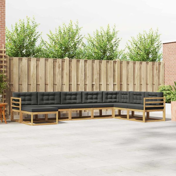 vidaXL Outdoor-Sofagarnitur 8 pcs Weiß und Anthrazit 3386851