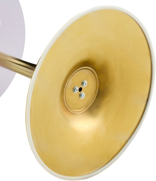 Beistelltisch rund 60x60x72 cm, MDF-Tischplatte in Holzoptik mit goldfarbenem Metallfuß Bild 10