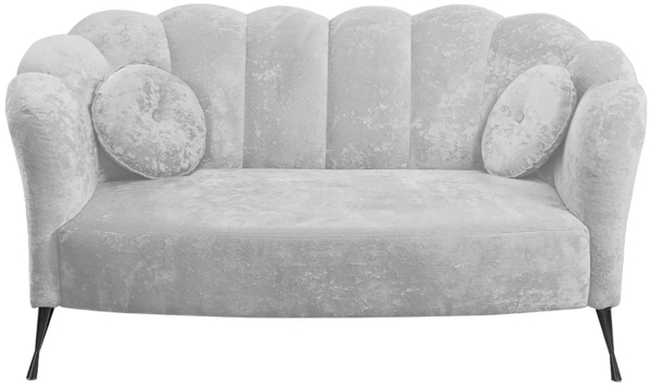 Sofa Telomin (Farbe: Eureka 2132, Füße: Schwarz Chrom)