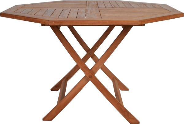 MiaMöbel Teak Esstisch 100cm - achteckig Massivholz Teak Modern