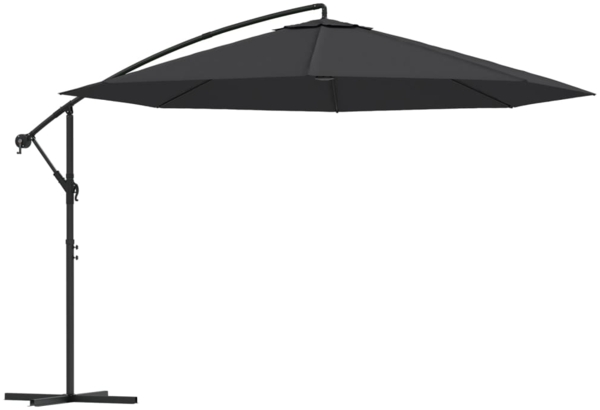 vidaXL Ampelschirm mit Aluminium-Mast 350 cm Schwarz 47130