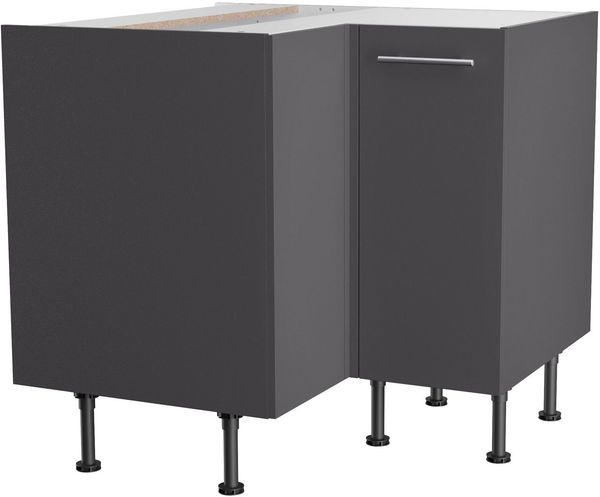 KOCHSTATION Eckunterschrank KS-Bern2 Breite 90 x 90 cm, 1 Tür, 1 Einlegeboden