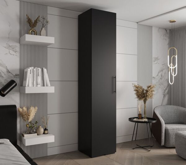 ABIKS MÖBEL Drehtürenschrank INOVA 3 Schlafzimmerschrank mit Kleiderstange und Regalen