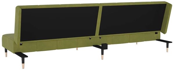 vidaXL Schlafsofa 2-Sitzer Hellgrün Samt 375877 Bild 7