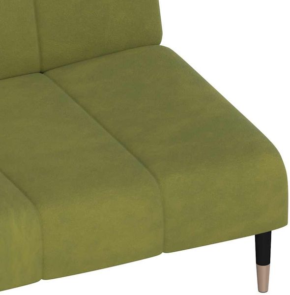 vidaXL Schlafsofa 2-Sitzer Hellgrün Samt 375877 Bild 9