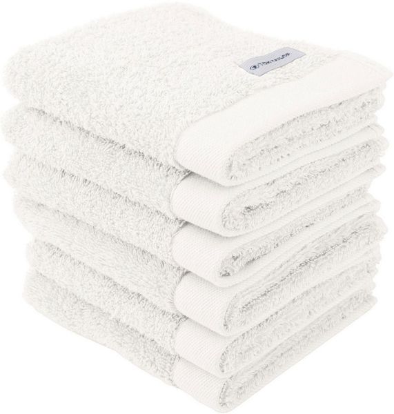 TOM TAILOR HOME Gästehandtuch COLOR BATH, Frottier (6-St), 100% Baumwolle, 30x50 cm, uni, große Farbauswahl