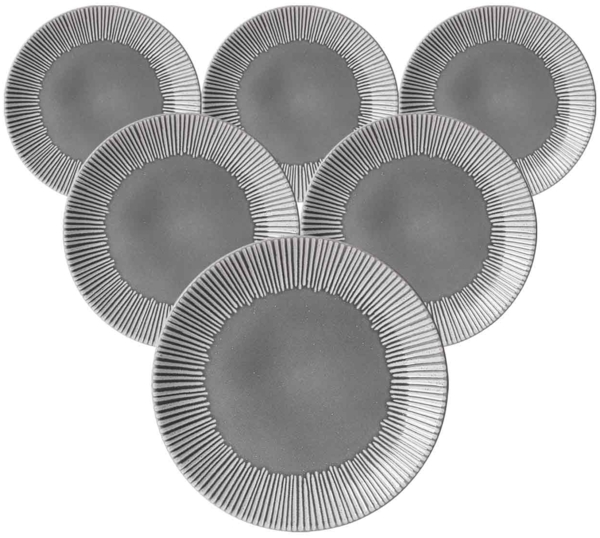 Ritzenhoff & Breker Banda Dessertteller ø 21 cm 6er Set Grau