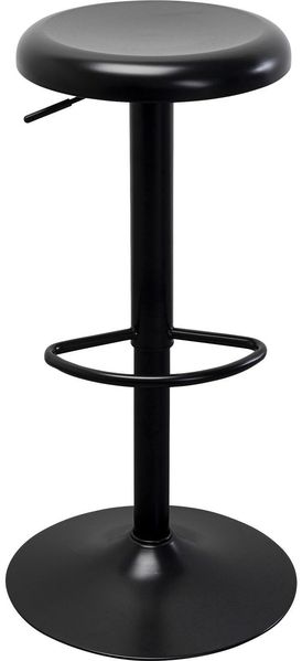 Kare Design Barhocker Kalea, Schwarz, Barstuhl, Stahl Gestell, Höhenverstellbar, Rund, 82 x 41 x 41 cm