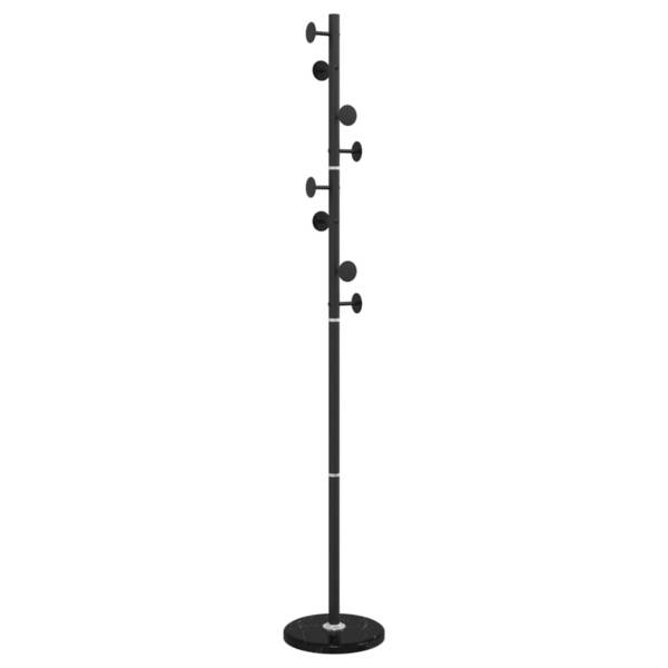 vidaXL Garderobenständer Schwarz 176 cm Pulverbeschichtetes Eisen 377094